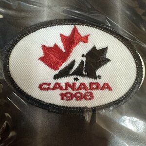 Vtg 1998 Team Canada IIHF Hockey Sew On Embroidered Patch 3” Badge World Junior